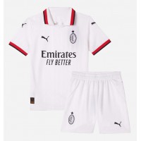 Camiseta AC Milan Alvaro Morata #7 Segunda Equipación Replica 2024-25 para niños mangas cortas (+ Pantalones cortos)